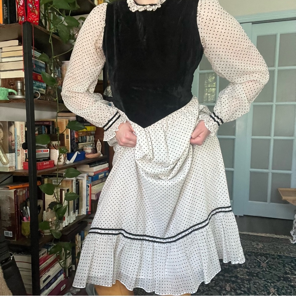 Polka dot prairie dress